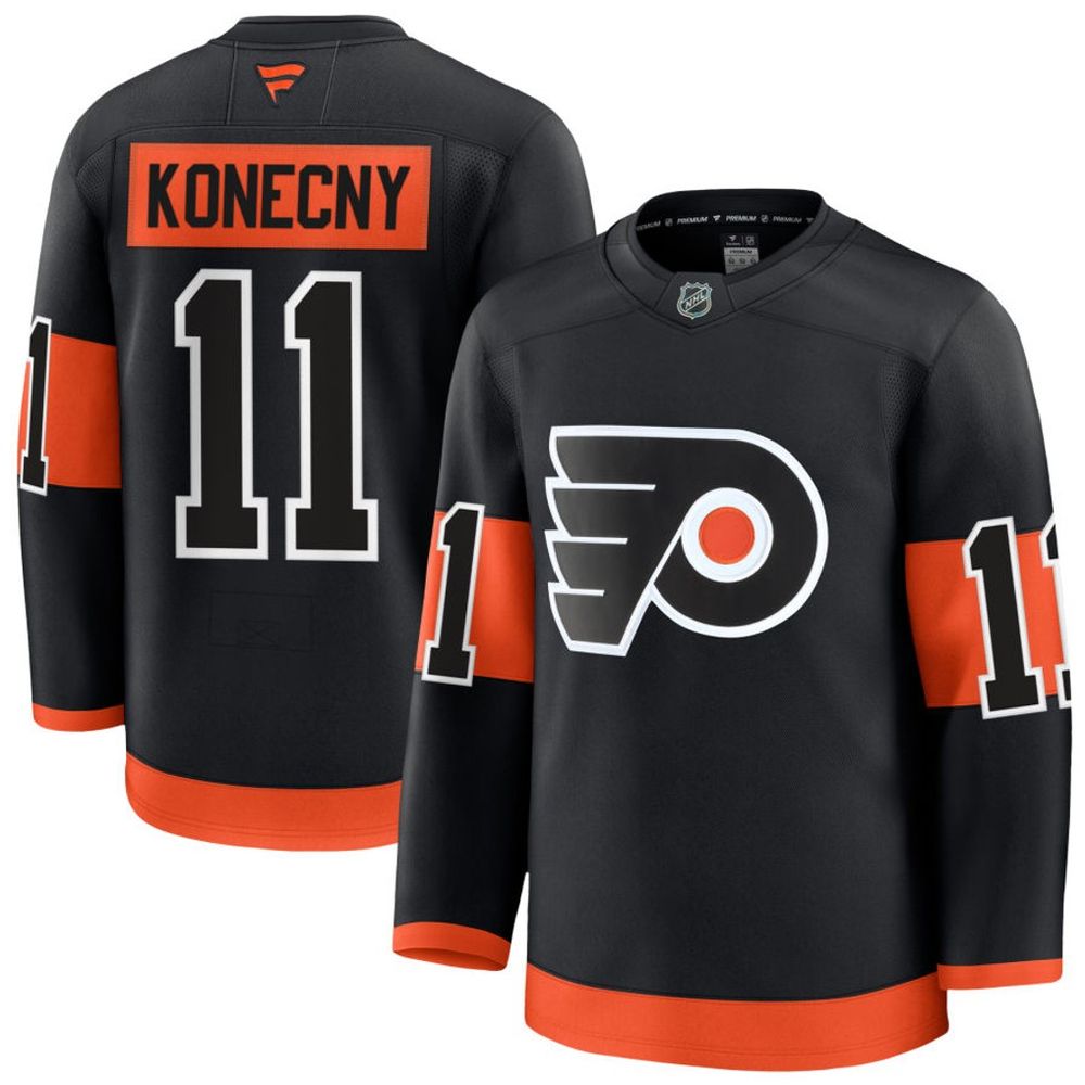 Youth Philadelphia Flyers #11 Travis Konecny Black Alternate Jersey