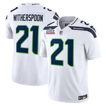 Men's Seattle Seahawks #21 Devon Witherspoon White Super Bowl LX Vapor F.U.S.E. Limited Stitched Jersey