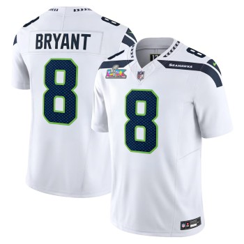Men's Seattle Seahawks #8 Coby Bryant White Super Bowl LX Vapor F.U.S.E. Limited Stitched Jersey