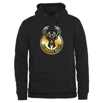 Milwaukee Bucks Gold Collection Pullover Hoodie Black Milwaukee Bucks Gold Collection Pullover Hoodie Black