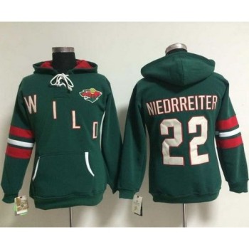 Minnesota Wild #22 Nino Niederreiter Green Women's Old Time Heidi NHL Hoodie Minnesota Wild #22 Nino Niederreiter Green Women's Old Time Heidi NHL Hoodie