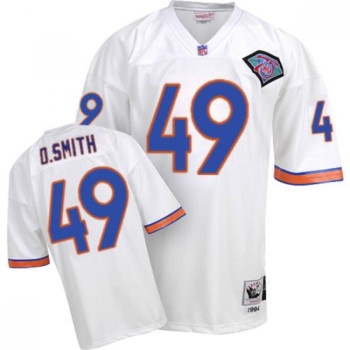 Mitchel & Ness Broncos #49 Dennis Smith White Stitched Throwback NFL Jersey Mitchel & Ness Broncos #49 Dennis Smith White Stitched Throwback NFL Jersey
