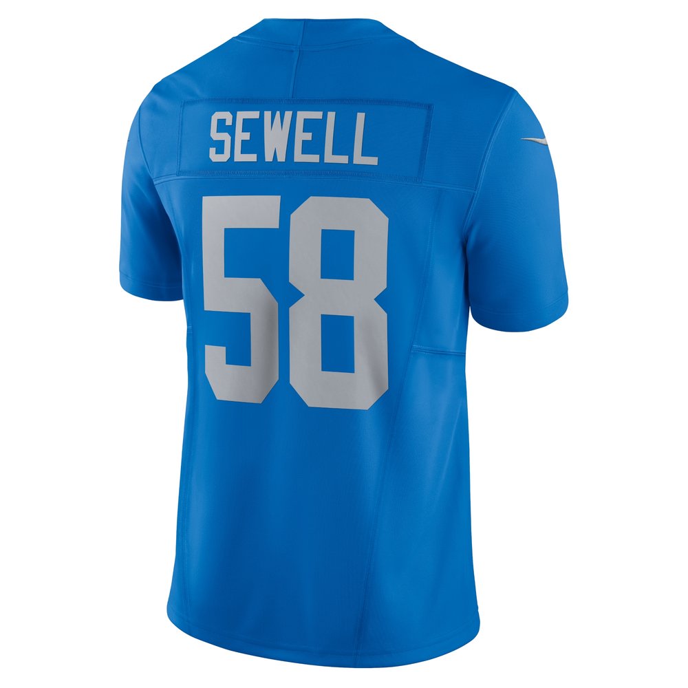 Men's Detroit Lions #58 Penei Sewell Blue Vapor F.U.S.E. Alternate Limited Jersey