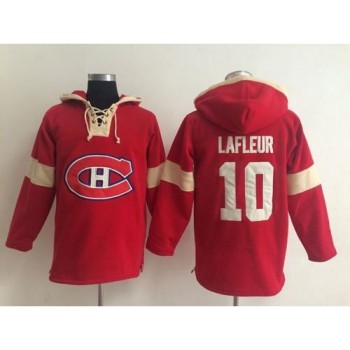 Montreal Canadiens #10 Guy Lafleur Red Pullover NHL Hoodie Montreal Canadiens #10 Guy Lafleur Red Pullover NHL Hoodie
