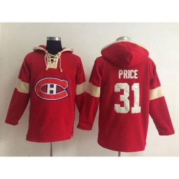 Montreal Canadiens #31 Carey Price Red Pullover NHL Hoodie Montreal Canadiens #31 Carey Price Red Pullover NHL Hoodie