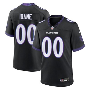 Men's Baltimore Ravens #71 Olaivavega Ioane Black 2026 NFL Draft Game Jersey