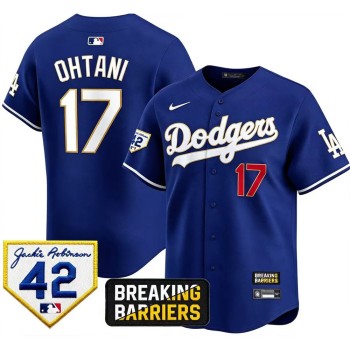Youth Los Angeles Dodgers #17 Shohei Ohtani Nike Royal Cool Base Stitched Baseball Jersey