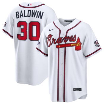 Men's Atlanta Braves #30 Drake Baldwin Nike White 2026 All-Star Game Replica Jersey
