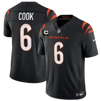 Men's Cincinnati Bengals #6 Bryan Cook Black 2026 1-Star C Patch Vapor F.U.S.E. Untouchable Limited Jersey Men's Cincinnati Bengals #6 Bryan Cook Black 2026 1-Star C Patch Vapor F.U.S.E. Untouchable Limited Jersey