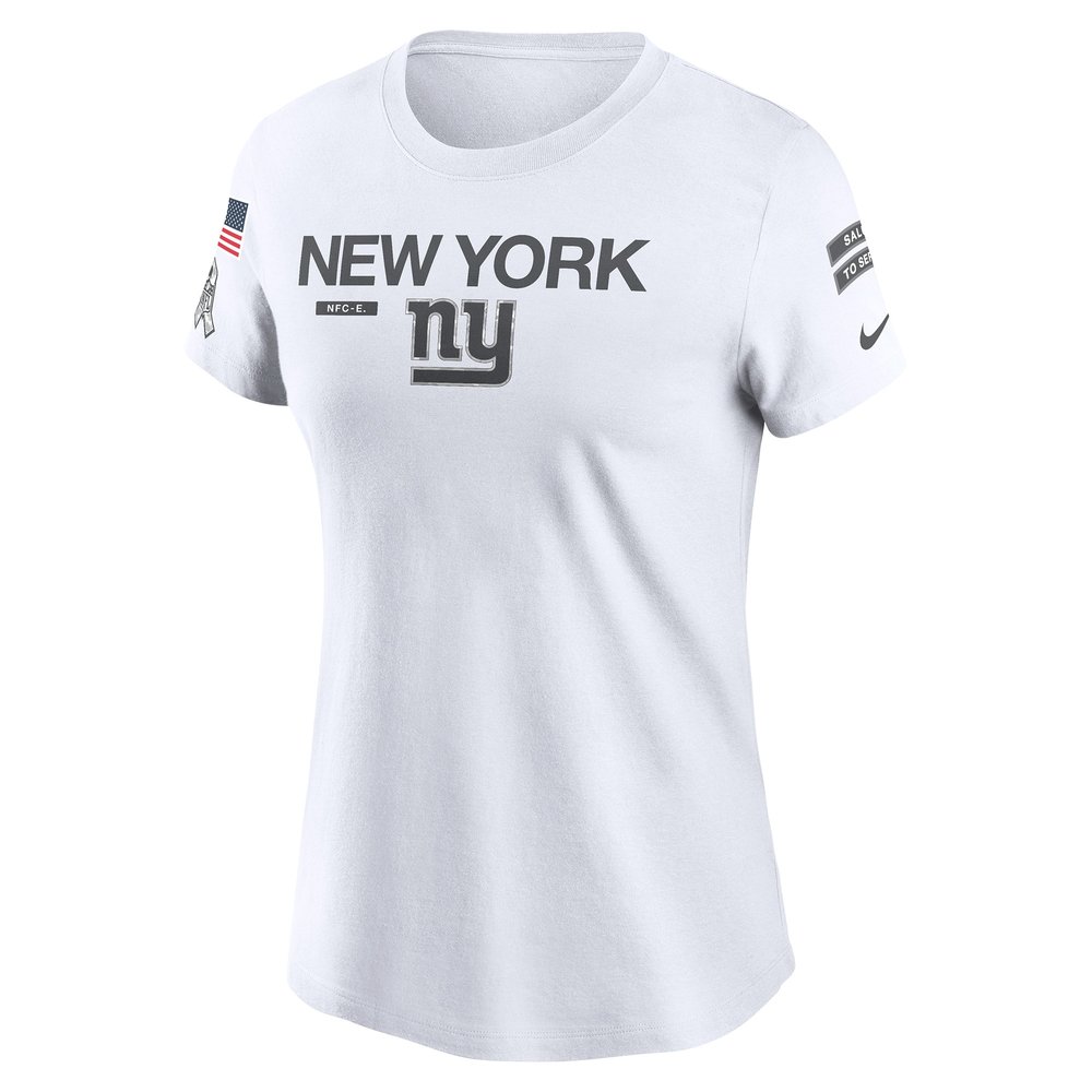 Women's New York Giants  White 2024 Salute To Service Legend Performance T-Shirt
