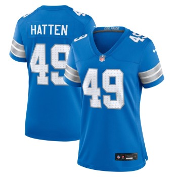 Women's Detroit Lions Hogan Hatten Blue Game Jersey Women's Detroit Lions Hogan Hatten Blue Game Jersey