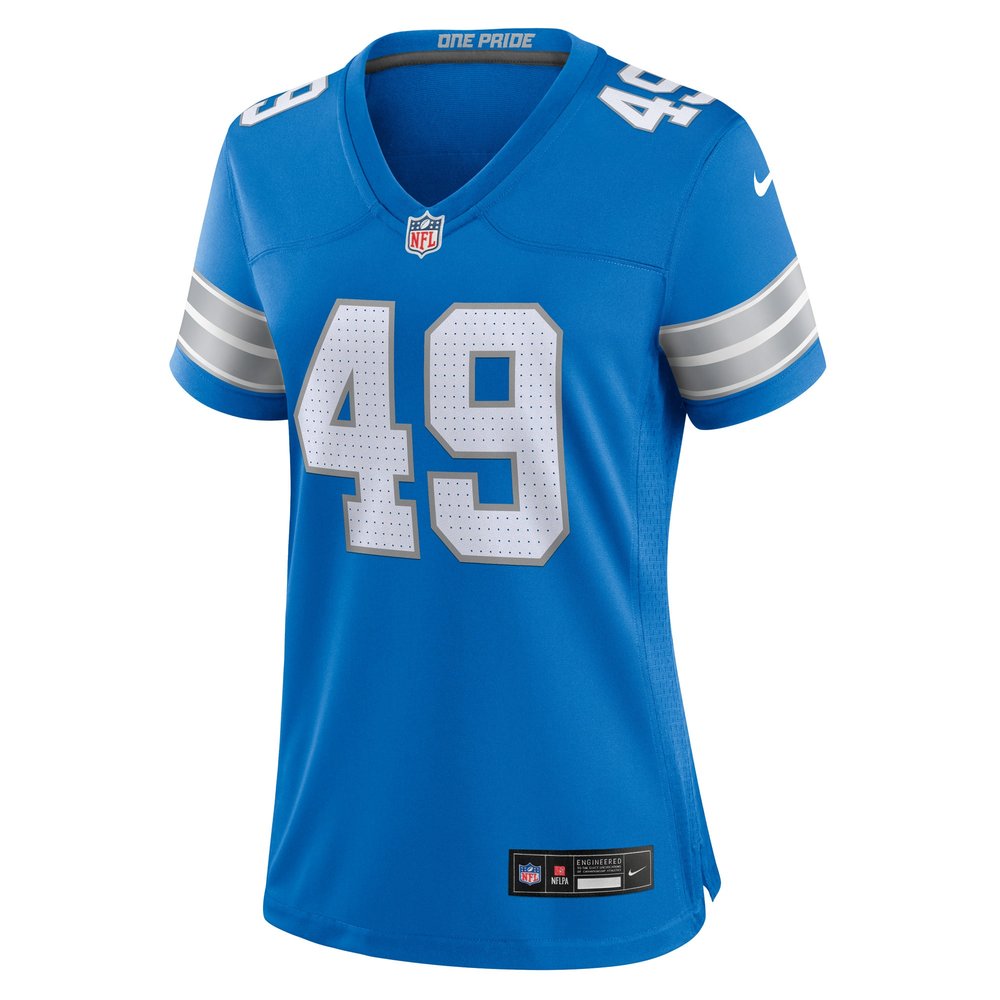 Women's Detroit Lions Hogan Hatten  Blue Game Jersey