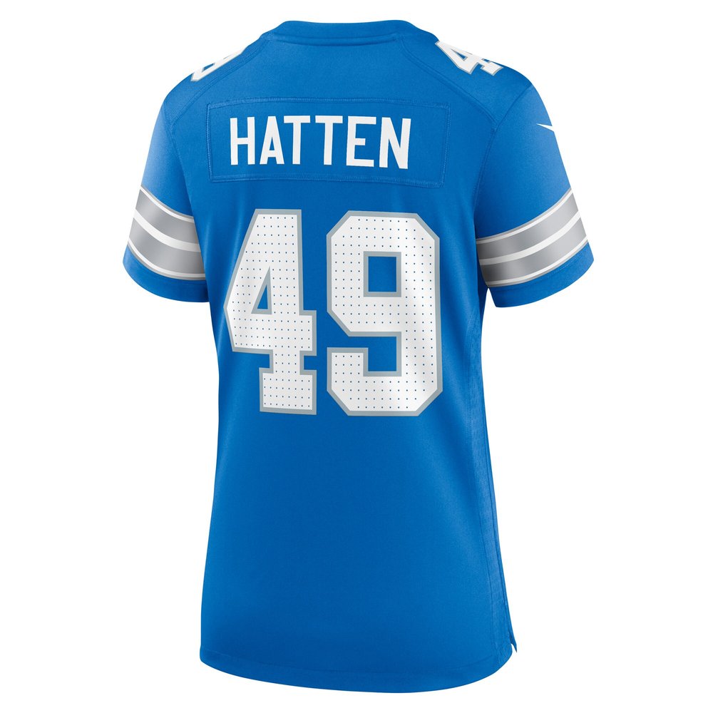 Women's Detroit Lions Hogan Hatten  Blue Game Jersey
