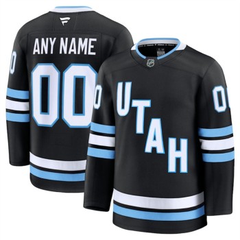 Men's Utah Mammoth Custom Black Stitched Premium Jersey Men's Utah Mammoth Custom Black Stitched Premium Jersey