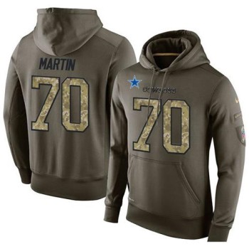 NFL Men's Dallas Cowboys #70 Zack Martin Stitched Green Olive Salute To Service KO Performance Hoodie NFL Men's Dallas Cowboys #70 Zack Martin Stitched Green Olive Salute To Service KO Performance Hoodie