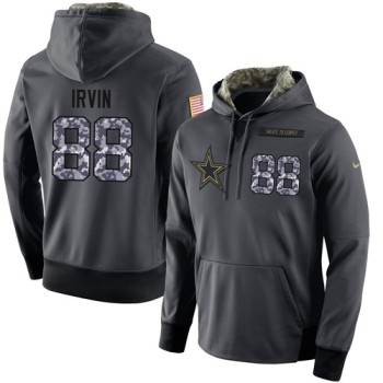 NFL Men's Dallas Cowboys #88 Michael Irvin Stitched Black Anthracite Salute to Service Player Performance Hoodie NFL Men's Dallas Cowboys #88 Michael Irvin Stitched Black Anthracite Salute to Service Player Performance Hoodie