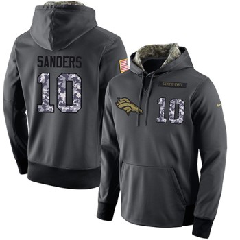 NFL Men's Denver Broncos #10 Emmanuel Sanders Stitched Black Anthracite Salute to Service Player Performance Hoodie NFL Men's Denver Broncos #10 Emmanuel Sanders Stitched Black Anthracite Salute to Service Player Performance Hoodie