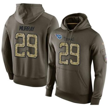 NFL Men's Tennessee Titans #29 DeMarco Murray Stitched Green Olive Salute To Service KO Performance Hoodie NFL Men's Tennessee Titans #29 DeMarco Murray Stitched Green Olive Salute To Service KO Performance Hoodie