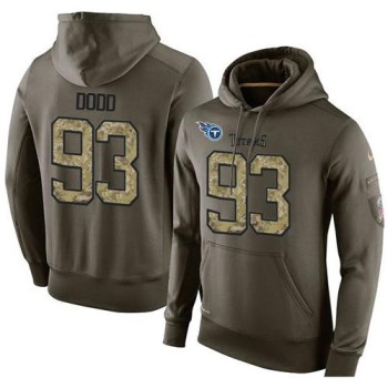 NFL Men's Tennessee Titans #93 Kevin Dodd Stitched Green Olive Salute To Service KO Performance Hoodie NFL Men's Tennessee Titans #93 Kevin Dodd Stitched Green Olive Salute To Service KO Performance Hoodie