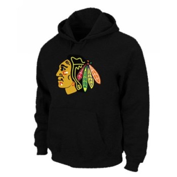 NHL Chicago Blackhawks Big & Tall Logo Pullover Hoodie Black NHL Chicago Blackhawks Big & Tall Logo Pullover Hoodie Black