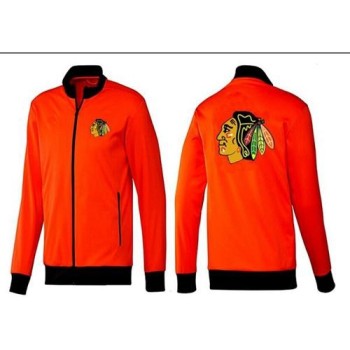 NHL Chicago Blackhawks Zip Jackets Orange-1 NHL Chicago Blackhawks Zip Jackets Orange-1