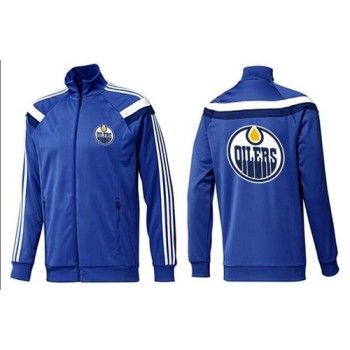 NHL Edmonton Oilers Zip Jackets Blue-4 NHL Edmonton Oilers Zip Jackets Blue-4