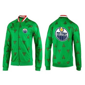 NHL Edmonton Oilers Zip Jackets Green NHL Edmonton Oilers Zip Jackets Green