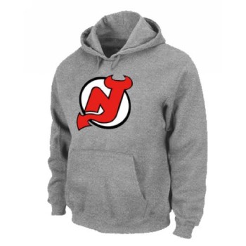 NHL New Jersey Devils Big & Tall Logo Pullover Hoodie Grey NHL New Jersey Devils Big & Tall Logo Pullover Hoodie Grey