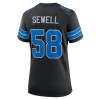 Women's Detroit Lions #58 Penei Sewell Black 2nd Alternate Game Jersey