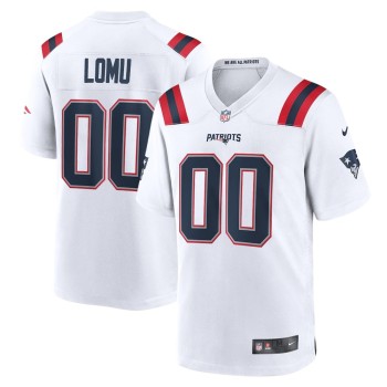 Youth New England Patriots Caleb Lomu White 2026 NFL Draft Game Jersey