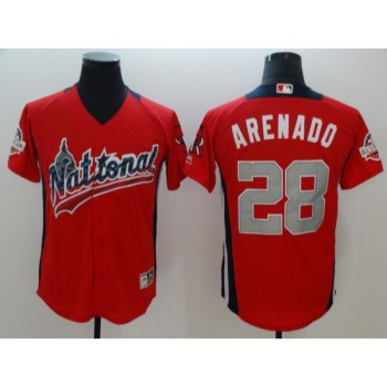 National League #28 Nolan Arenado Red 2018 MLB All-Star Game Home Run Derby Jersey