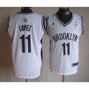 Nets #11 Brook Lopez White Home Stitched NBA Jersey Nets #11 Brook Lopez White Home Stitched NBA Jersey
