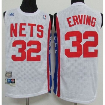 Nets #32 Julius Erving White ABA Retro Swingman Throwback Stitched NBA Jersey Nets #32 Julius Erving White ABA Retro Swingman Throwback Stitched NBA Jersey