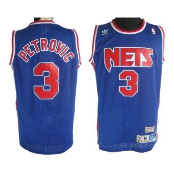 Nets #3 Drazen Petrovic Blue Stitched Throwback NBA Jersey Nets #3 Drazen Petrovic Blue Stitched Throwback NBA Jersey