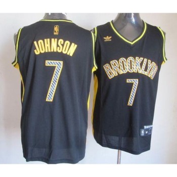 Nets #7 Joe Johnson Black Electricity Fashion Stitched NBA Jersey Nets #7 Joe Johnson Black Electricity Fashion Stitched NBA Jersey