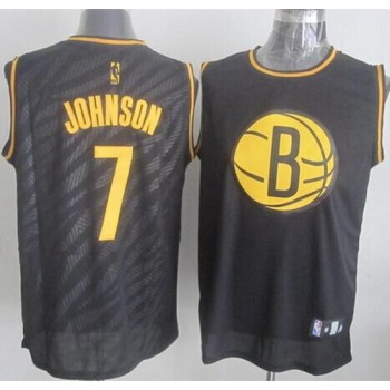 Nets #7 Joe Johnson Black Precious Metals Fashion Stitched NBA Jersey Nets #7 Joe Johnson Black Precious Metals Fashion Stitched NBA Jersey
