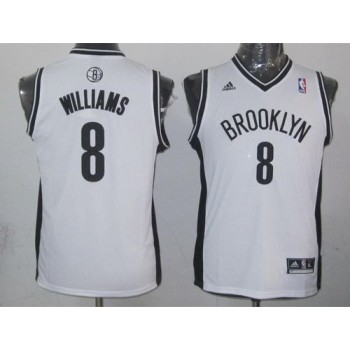 Nets #8 Deron Williams White Stitched Youth NBA Jersey Nets #8 Deron Williams White Stitched Youth NBA Jersey