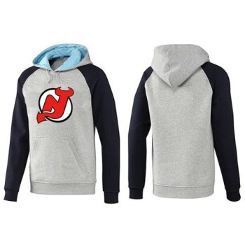 New Jersey Devils Pullover Hoodie Grey & Blue New Jersey Devils Pullover Hoodie Grey & Blue