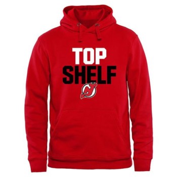 New Jersey Devils Top Shelf Pullover Hoodie Red