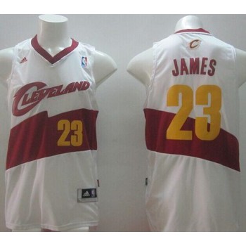 New Revolution 30 Cavaliers #23 LeBron James White Stitched NBA Jersey New Revolution 30 Cavaliers #23 LeBron James White Stitched NBA Jersey