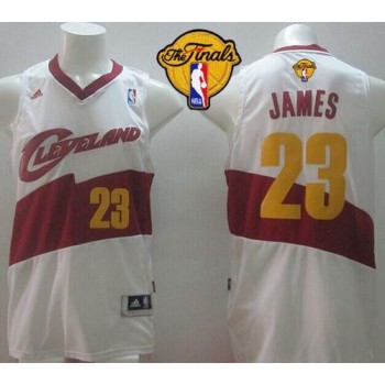 New Revolution 30 Cavaliers #23 LeBron James White The Finals Patch Stitched NBA Jersey New Revolution 30 Cavaliers #23 LeBron James White The Finals Patch Stitched NBA Jersey