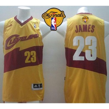 New Revolution 30 Cavaliers #23 LeBron James Yellow The Finals Patch Stitched NBA Jersey New Revolution 30 Cavaliers #23 LeBron James Yellow The Finals Patch Stitched NBA Jersey