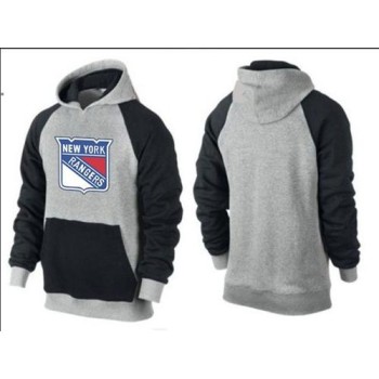 New York Rangers Pullover Hoodie Grey & Black New York Rangers Pullover Hoodie Grey & Black