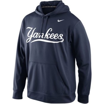 New York Yankees Men's KO Wordmark Perfomance Navy MLB Hoodie
