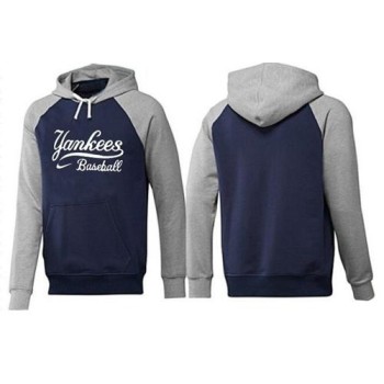 New York Yankees Pullover Hoodie Dark Blue & Grey New York Yankees Pullover Hoodie Dark Blue & Grey