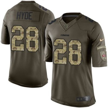 49ers #28 Carlos Hyde Green Youth Stitched NFL Limited Salute to Service Jersey 49ers #28 Carlos Hyde Green Youth Stitched NFL Limited Salute to Service Jersey