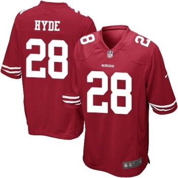49ers #28 Carlos Hyde Red Team Color Youth Stitched NFL Elite Jersey 49ers #28 Carlos Hyde Red Team Color Youth Stitched NFL Elite Jersey