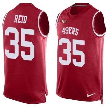 49ers #35 Eric Reid Red Team Color Men's Stitched NFL Limited Tank Top Jersey 49ers #35 Eric Reid Red Team Color Men's Stitched NFL Limited Tank Top Jersey