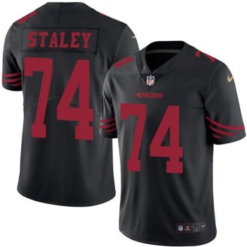 49ers #74 Joe Staley Black Youth Stitched NFL Limited Rush Jersey 49ers #74 Joe Staley Black Youth Stitched NFL Limited Rush Jersey