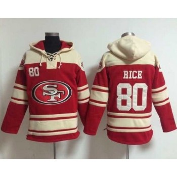 49ers #80 Jerry Rice Red Sawyer Hoodie Sweatshirt NFL Hoodie 49ers #80 Jerry Rice Red Sawyer Hoodie Sweatshirt NFL Hoodie